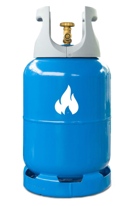 gasfles op butaan of propaan