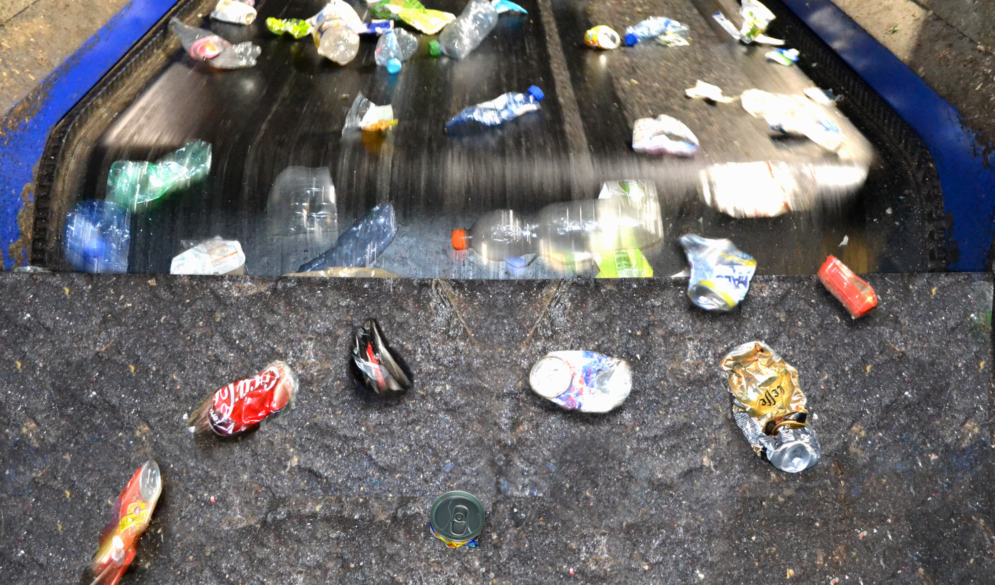 Wervelstroomscheider die aluminium verpakkingen uitsorteert